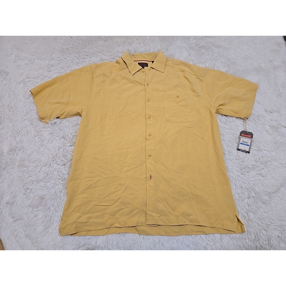 Wolverine Rebar Short Sleeve Shirt Button Down Yellow‎ - Men's XL